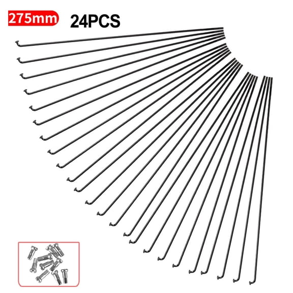 24 Pcs 260MM 275MM 289MM Bike Steel SPOKES AND NIPPLES 24 Pcs For 27.5/26/29er Replace Practical Accessories