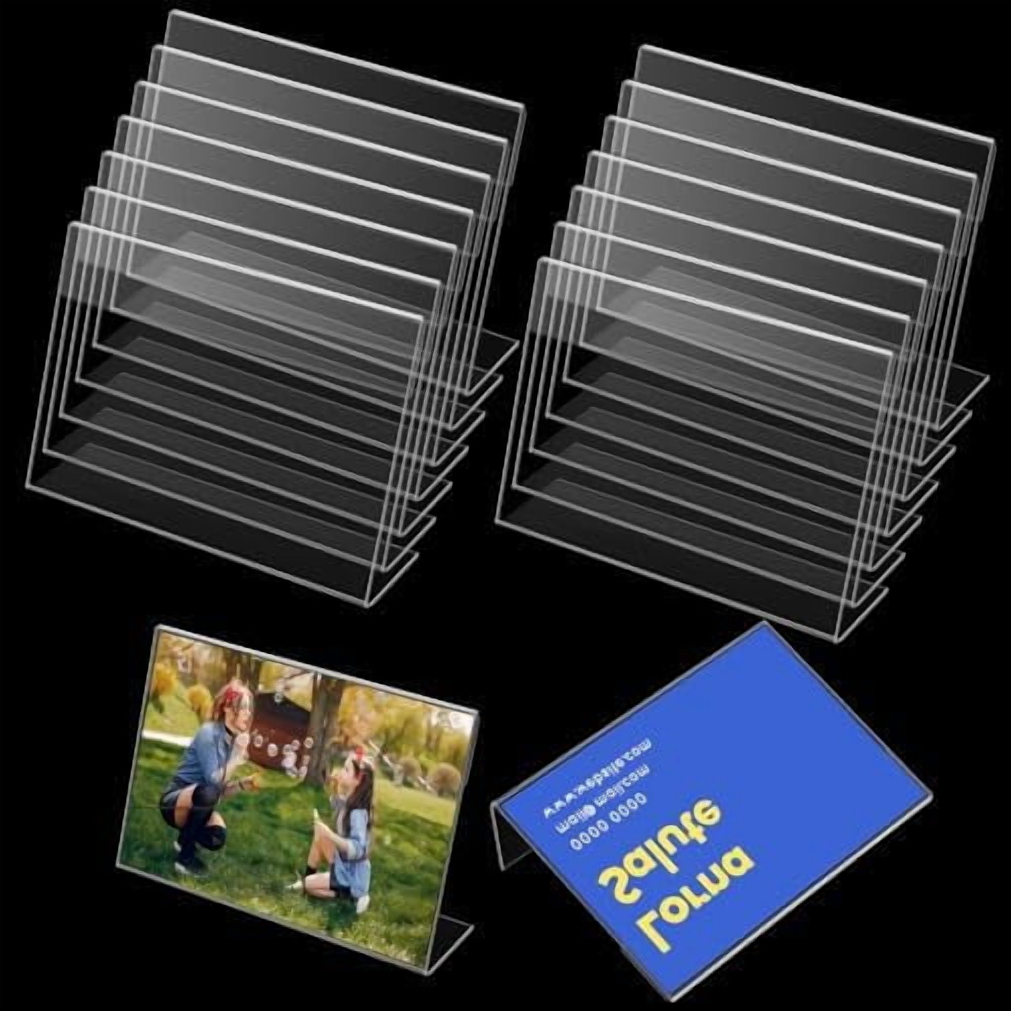 24 Pcs 3.5 x 5 Inch Acrylic Picture Frame, Slant Back Photo Frame ...