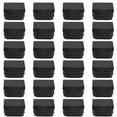 thumbnail image 1 of 24 Pcs 30mm x 30mm Plastic Ribbed Square End Tube Insert Black, 1 of 8