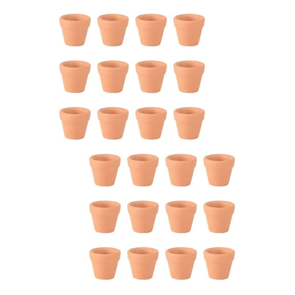 24 Pcs 3x3cm Small Mini Terracotta Pot Clay Ceramic Pottery Planter Cactus Flower Pots Succulent Nursery Pots Great for Plants Crafts Wedding Favor
