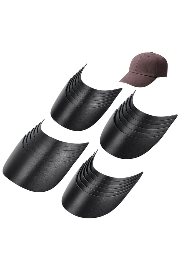 24 Pcs 4 Styles Baseball Cap Visor Insert Plastic Hat Brim Board Tennis Hat Brim Replacement Liner ShaperDIY