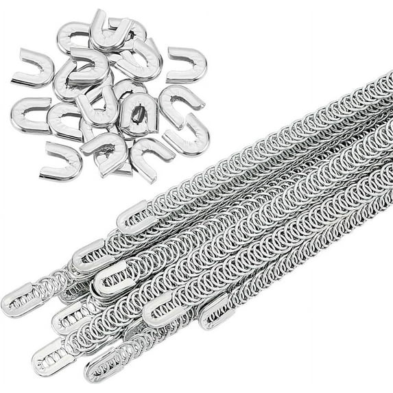 24 Pcs 7.8 Inch Spiral Steel Boning 10mm Wide Corset Boning Precut with 24 Steel Boning Tips Boning Precut for Sewing Corset Making Supplies