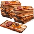 thumbnail image 1 of 24 Pcs Acacia Wood Serving Tray Rectangular Wooden Serving Platter Christmas Dinner Plates Wood Cheese Charcuterie Board for Food Vegetable, Charcuterie, Appetizer (8'' X 12'' X 0.6''), 1 of 10