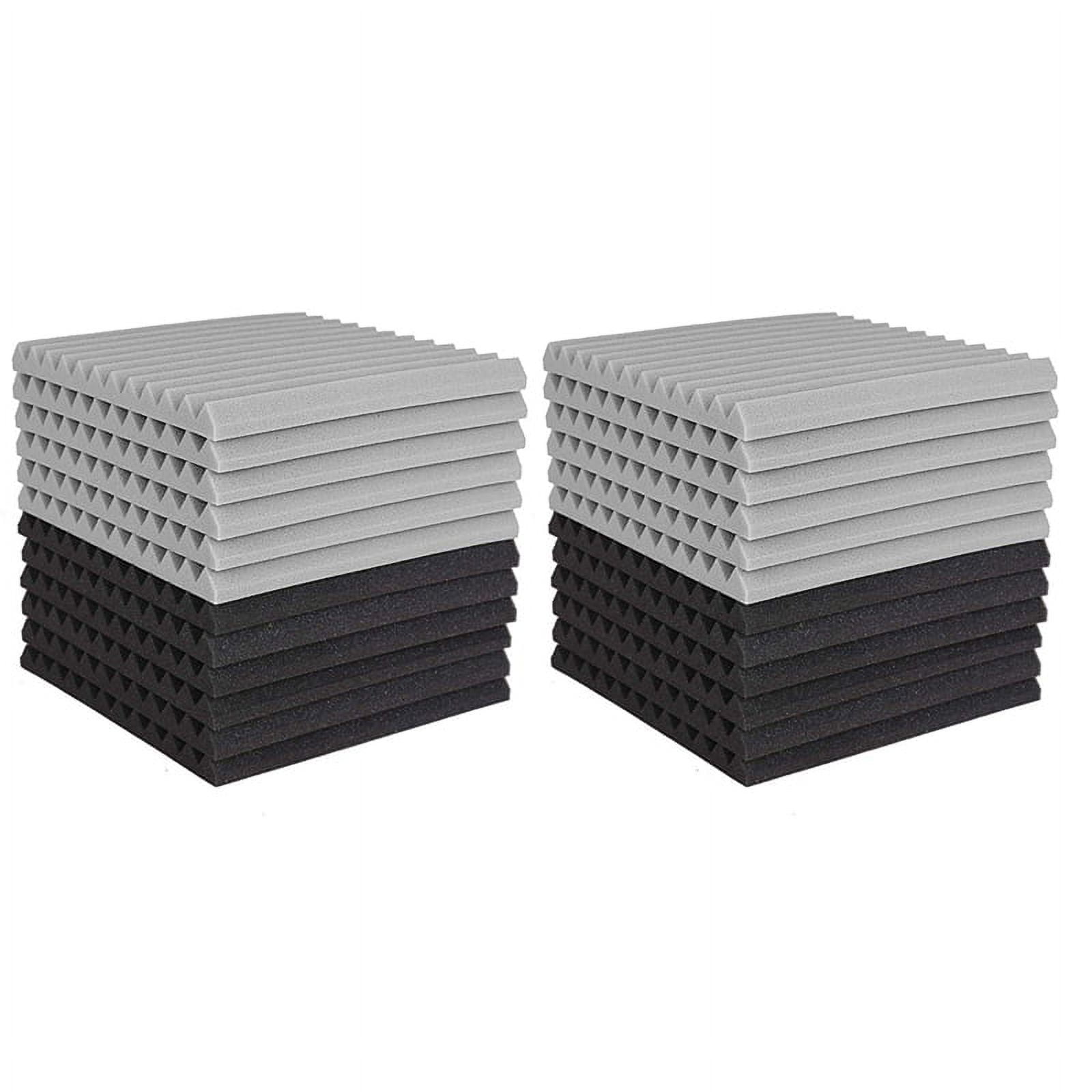 24 Pcs Acoustic Foam Board, Wedge Tile,Acoustic Foam Soundproof Pyramid