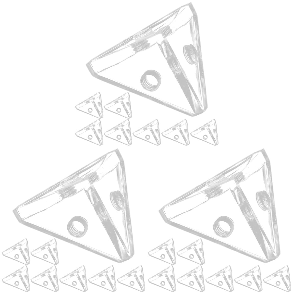 24 Pcs Acrylic Corner Brackets Clear Right Angle Joint Braces Clear