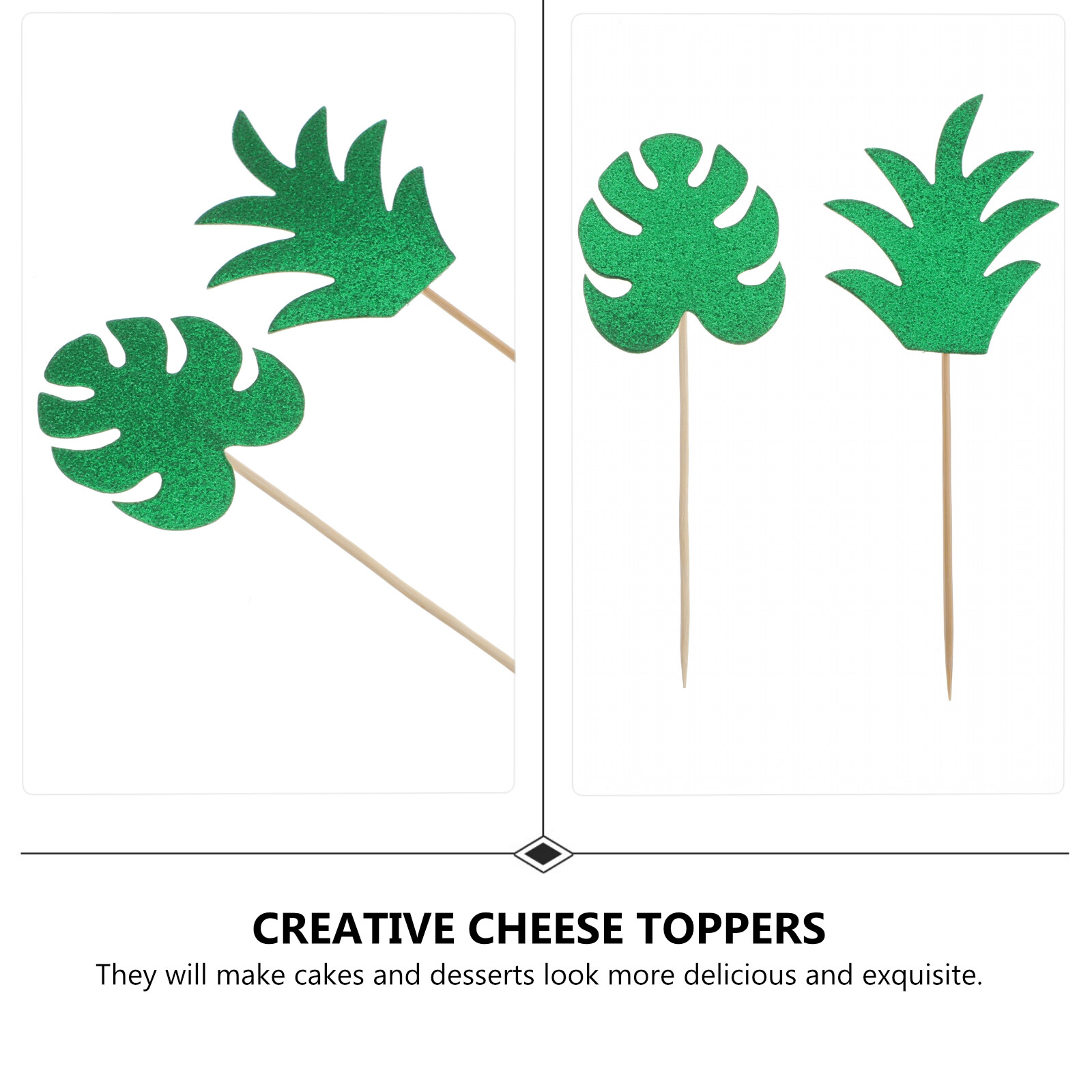 24 Pcs Adorable Cake Toppers Creative Cake Flags Cheese Toppers Cake