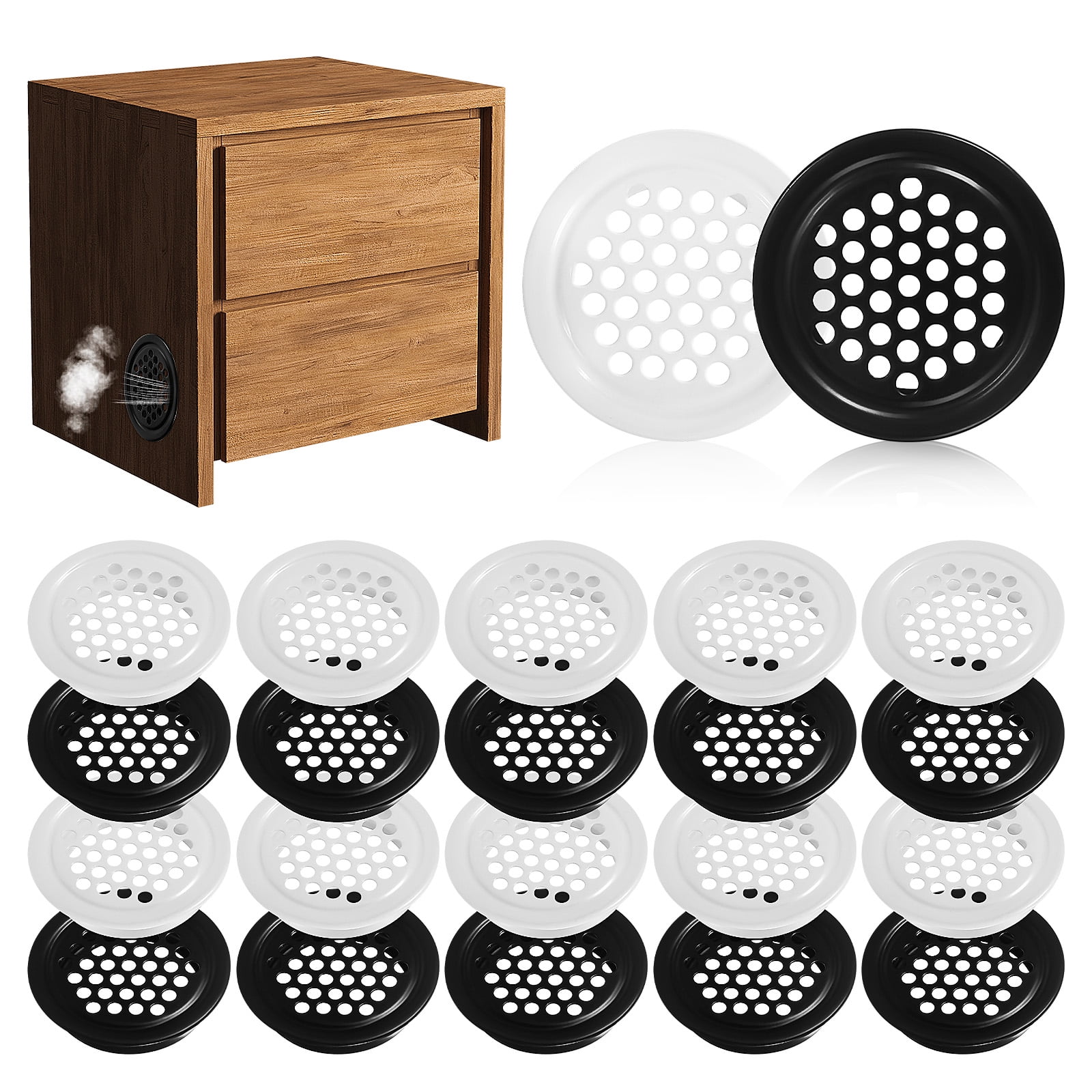 24 Pcs Air Vents Soffit Vents Round Vent Cover Air Vent