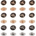 thumbnail image 1 of 24 Pcs Alloy Enamel Shank Buttons 25mm Metal Blazer Buttons Bees Pattern Alloy Flat Round Buttons, 1 of 9