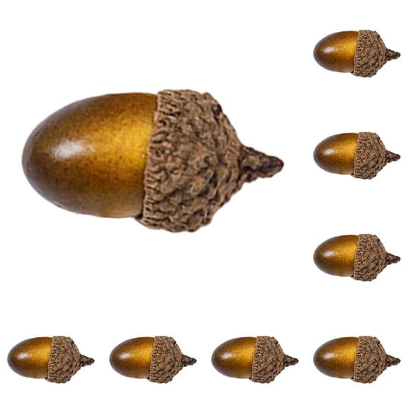 24 Pcs Artificial Acorns,1.57 inch Mini Fake Nut Acorns Ornaments,Realistic Small Acorns Craft for Fall Table Scatter, Wreaths, Bowls, Photo Props, Parties and Farmhouse Decoration,Brick Red