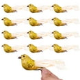 thumbnail image 1 of 24 Pcs Artificial Christmas Glitter Birds Simulation Birds Feather Mini Bird Decorative Fake Birds for Christmas Tree Craft Home Ornaments Garden Wedding Decoration (Gold), 1 of 6