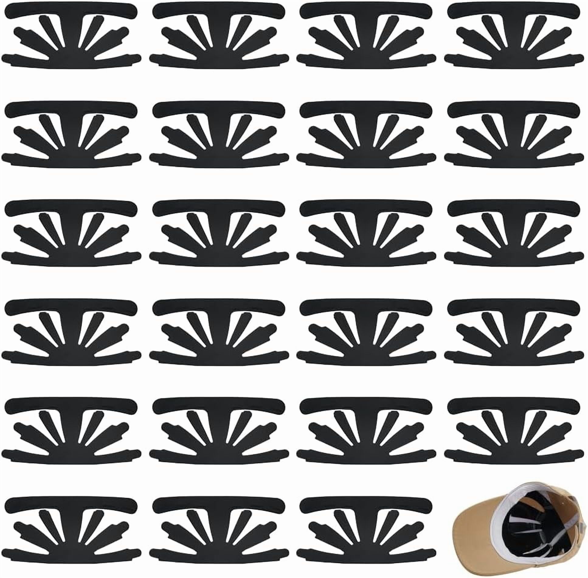 24 Pcs Baseball Caps Inserts Shapers 6.4x11.4inch Resin Black Hat Inner ...