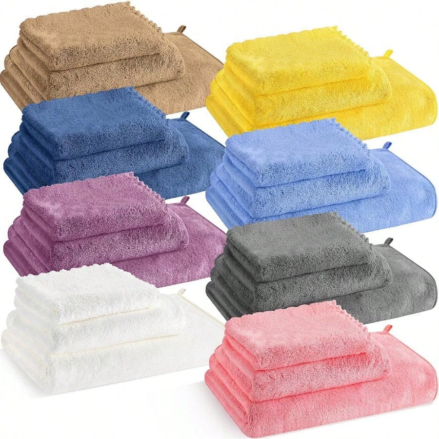24 Pcs Bathroom Towel Set Bath Towels Bulk Include Hand Towels Washcloths Bath Towels Set Microfiber Coral Velvet Absorbent Towels For Bath Fitness Bathroom Sports Yoga Travel Multicolor