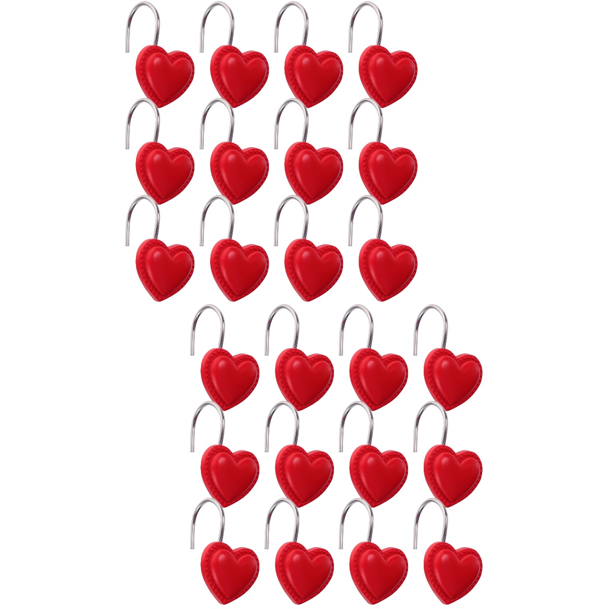 24 Pcs Bathtub Window Curtains Shades for Home Shower Hangers Peach