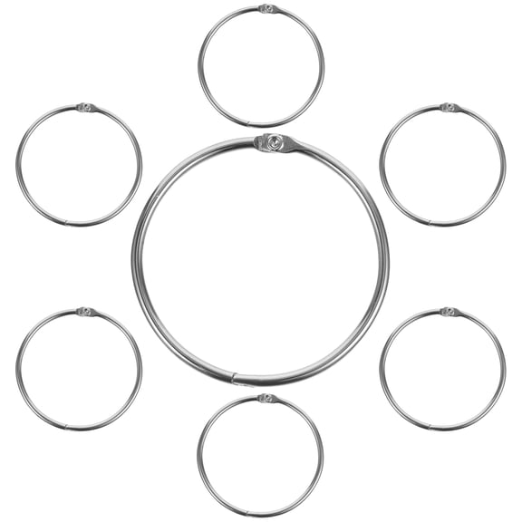 24 Pcs Black Shower Curtain Ring Decorative Drapery Rings Metal Hanger Hooks Round