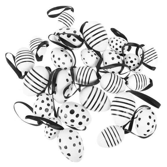 Pcs Black and White Easter Egg Decorations Painting Eggs Child