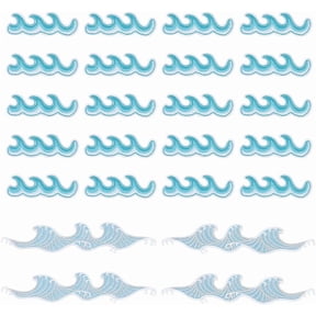 24 Pcs Blue Sea Patches Ocean Wave Embroidered Iron on Patch Sew on Wave Embroidered Applique for DIY Clothes Dress Jackets Backpacks Hats Sewing Crafts Decor Mixed Color