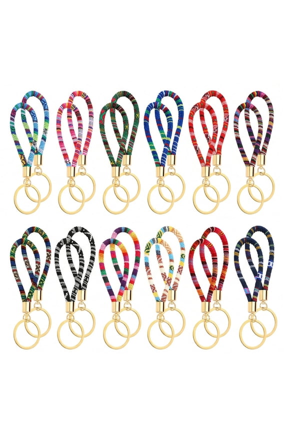 24 Pcs Boho Bulk Keychains Cute Keychains for Both Men and Women as Pendants, Decorate Handbags, Purses, and Keys