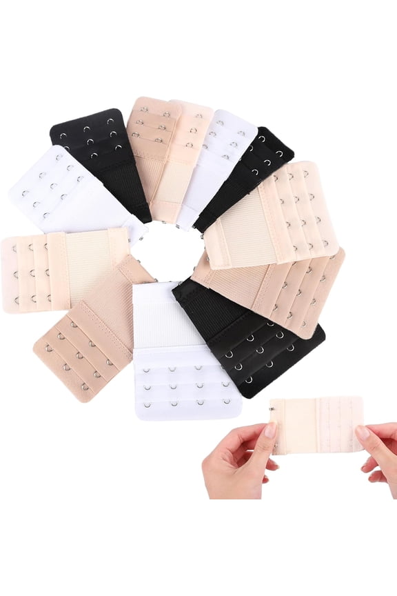24 Pcs Bra Strap Extender, Elastic Back Extenders in 4 Colors, 2/3/4 Hook Multi Size, Soft Stretch for Comfortable Fit and Extra Room for Women during Pregnancy and Daily Wear