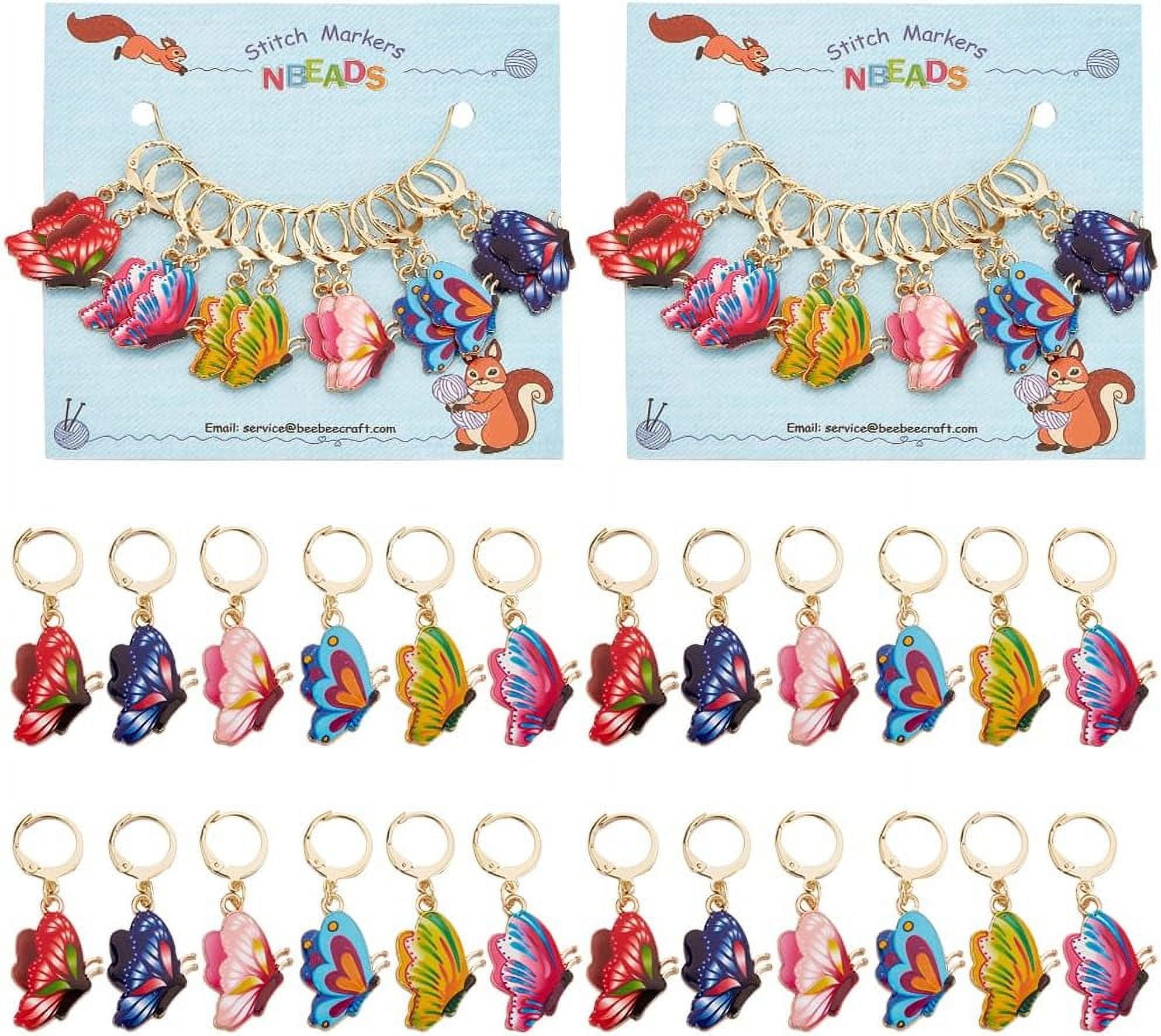 Knitting Charm Markers Tibapla 12 Pcs Stitch Marker Charms