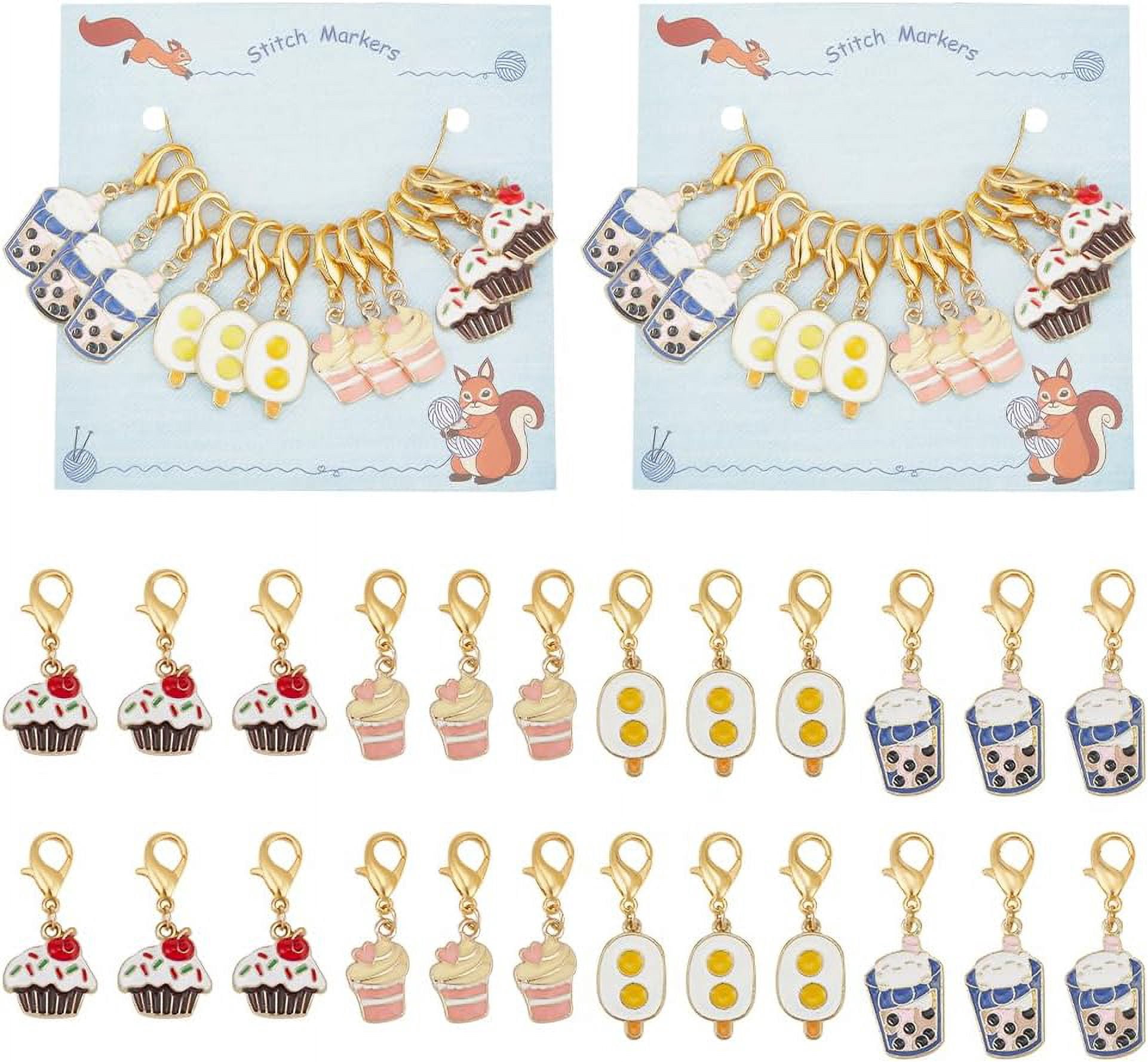 PLIGREAT 12 Pcs Colorful Duck Stitch Markers Cute 3D Swimming Duck Crochet Stitch Marker Charms With Removable Lobster Clasp Locking Knitting Markers For Weaving Sewing Quilting Jewelry Making