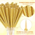 thumbnail image 1 of 24 Pcs Candy Apple Bamboo Sticks, Caramel Apple Wooden Pointed Skewers, Fruit Treats Cake Pop Decorative Sticks for Party Supplies Buffet Party Favor Candy Making Accessories (Gold), 1 of 8