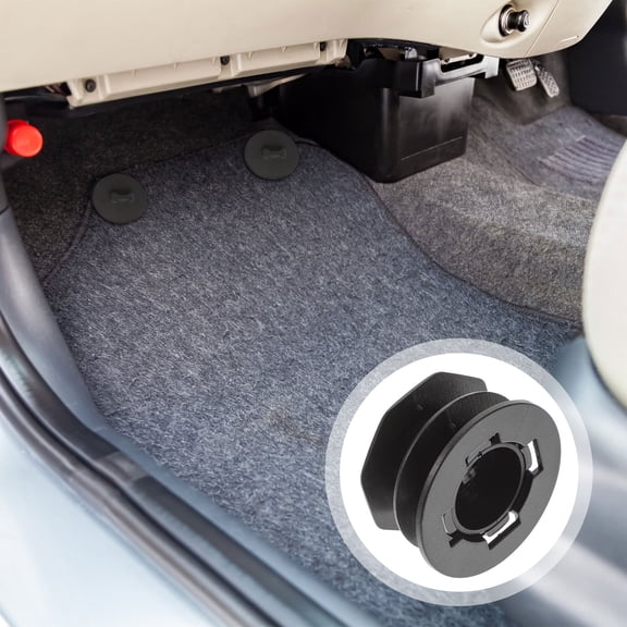 NIAIZEK 24-Pack Black ABS Car Floor Mat Clips, Anti-Skid Carpet Holders for Secure Fit and Easy Installation