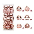 24 Pcs Christmas Ball Ornaments, 6cm Shatterproof Plastic Xmas Tree
