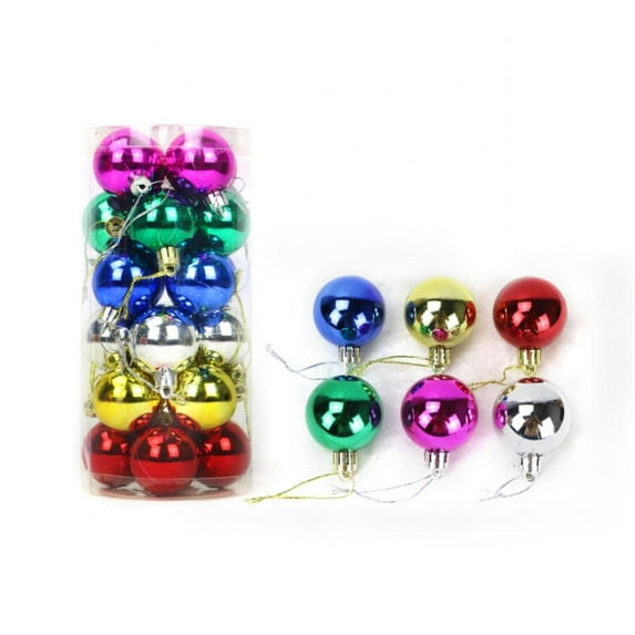 24 Pcs Christmas Ball Ornaments Shatterproof Combine Baubles Bulbs Balls with Matte Shiny Glitter Mirror Decoratived Xmas Tree Hanging Decoration