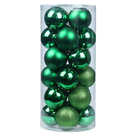 24 Pcs Christmas Balls Ornaments, Shatterproof Christmas Tree Decorations, Hanging Ball Pre-Strung Xmas Tree Decorations for Halloween Decorations Holiday Wedding Christmas Decor