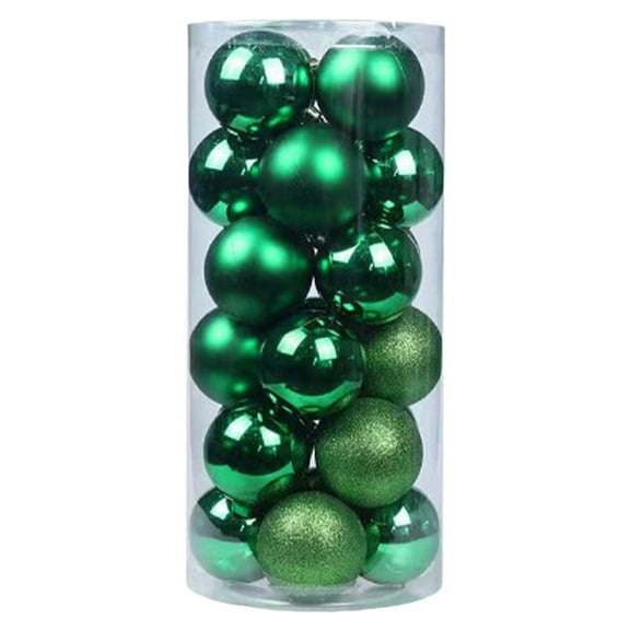 24 Pcs Christmas Balls Ornaments, Shatterproof Christmas Tree Decorations, Hanging Ball Pre-Strung Xmas Tree Decorations for Halloween Decorations Holiday Wedding Christmas Decor
