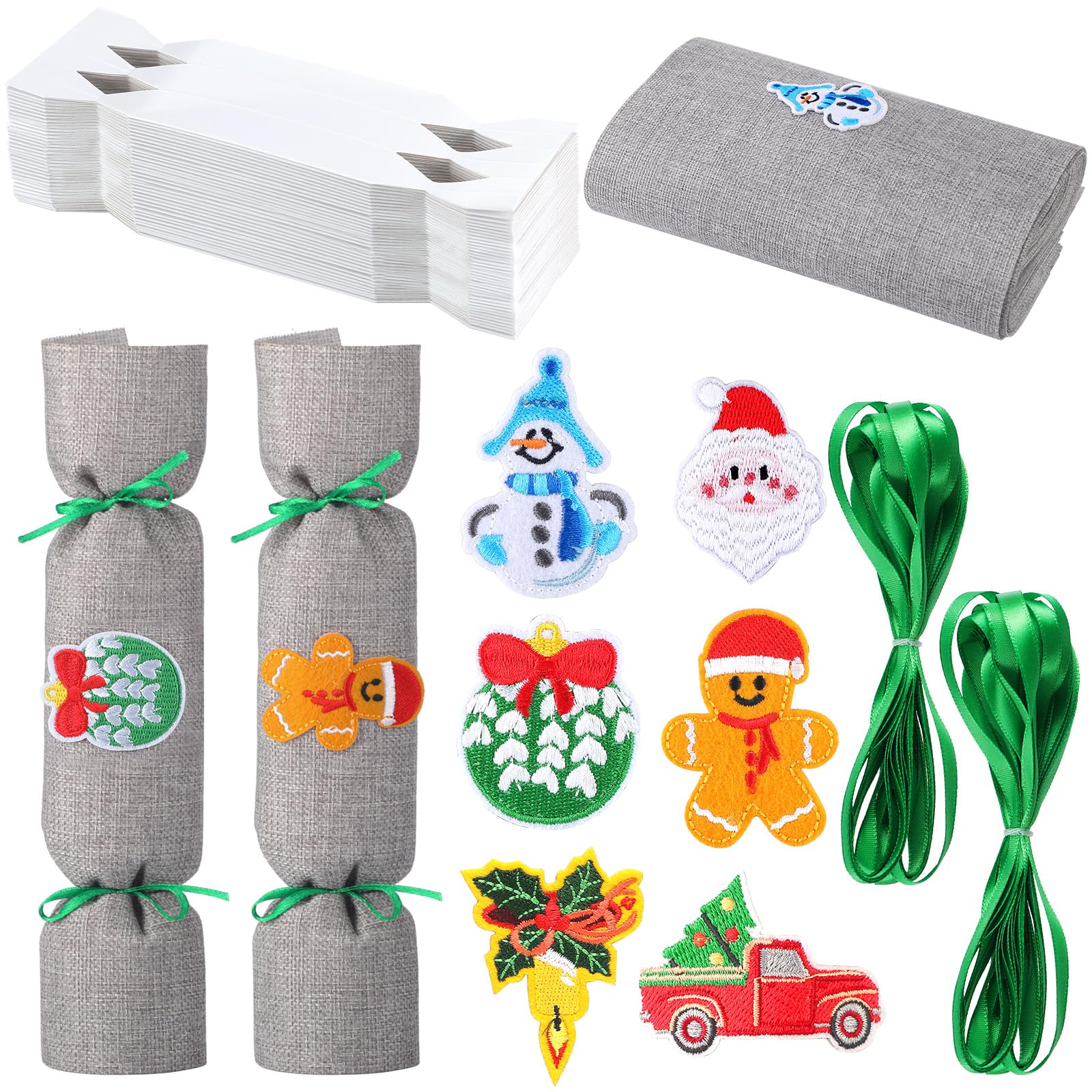 24 Pcs Christmas Crackers Table Christmas No Snap Party Favor DIY