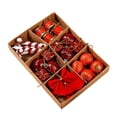 thumbnail image 1 of 24 Pcs Christmas Tree Ornaments Set, Mini Shatterproof Hanging Decorations with Balls Candy Canes Gift Boxes Drums and Bows, Holiday Decor for Christmas Trees Wreaths Garlands Parties, 1 of 9