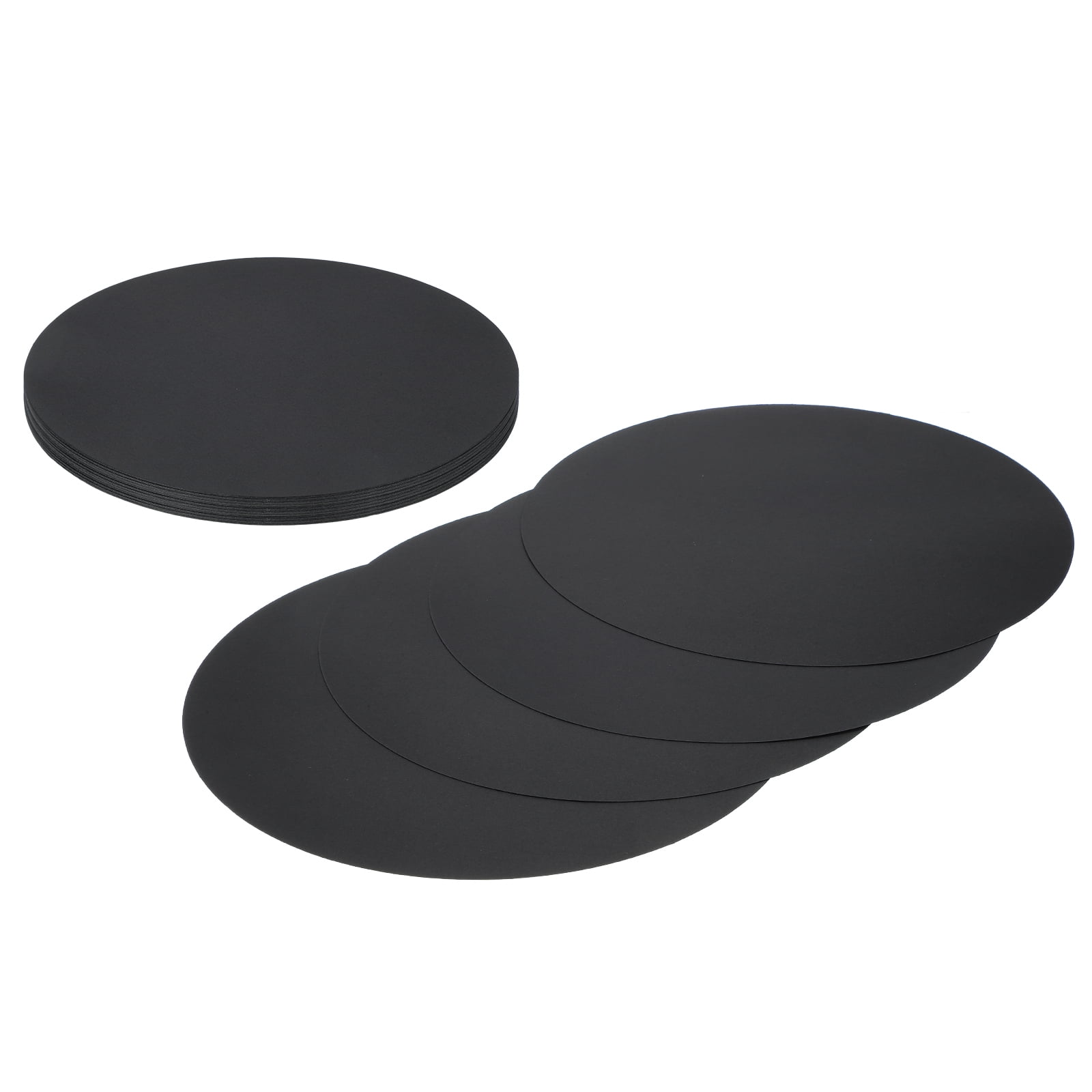 24 Pcs Circle Card Stock, 15 Inch Cardstock Paper Circles for Craft, Black