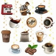 24 Pcs Coffee Hanging Swirls Decorative Coffee Party Supplies for