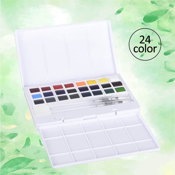24 Pcs Colors plastic Box Solid Water Color Paint Set For School Children