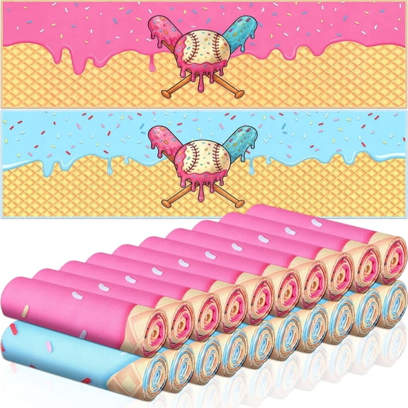 24 Pcs Cooling Towel Set for Sports and Outdoor Activities Breathable Microfiber Fast Drying Ice Cream Drip Design 40 x 12 Inch