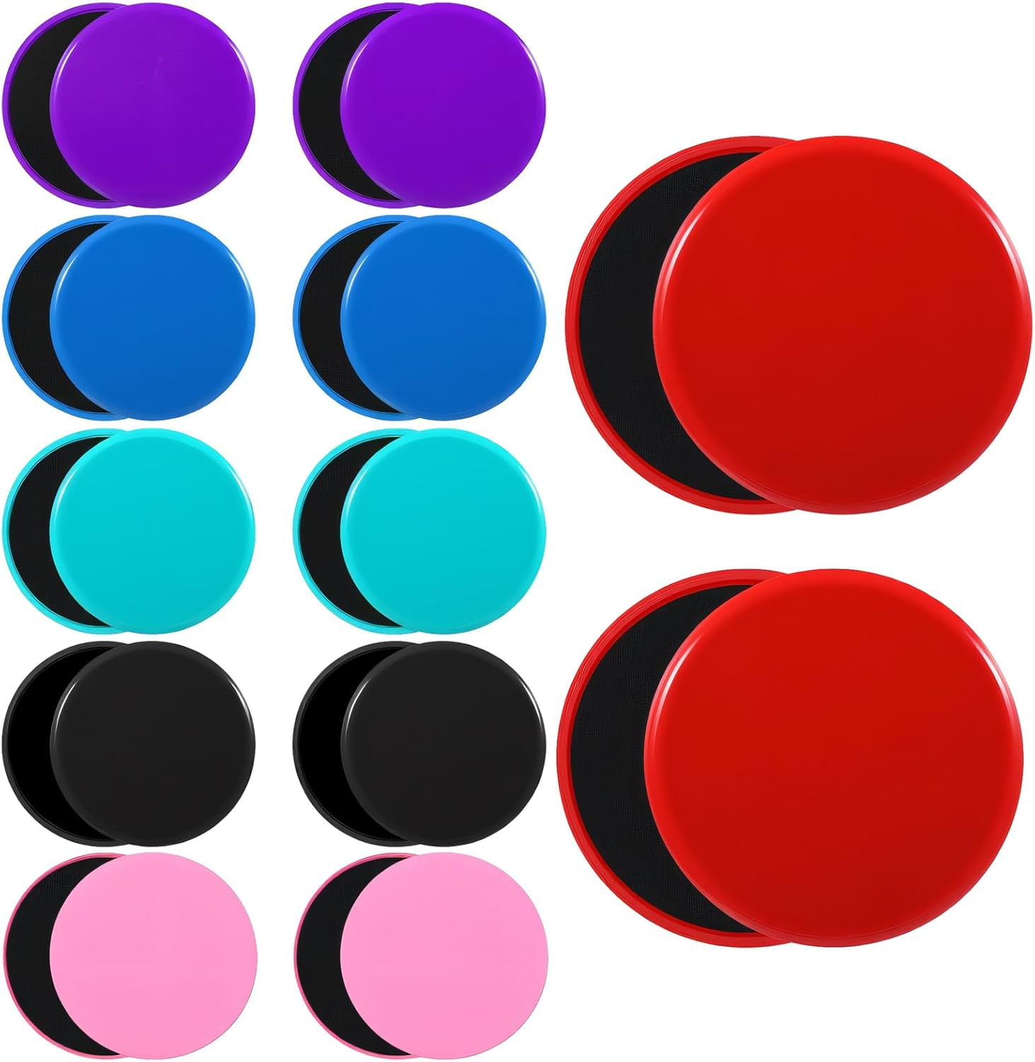 Sliders Fitness Gliding Discs - Dual Sided Use On Carpet Or Hardwood Floors - Fitness Equipment, Black Core Sliders Sliders Fitness Gliding Discs - Dual Sided Use On Carpet Or Hardwood Floors - Fitness Equipment, Black Core Sliders