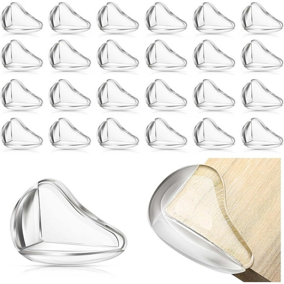 24 Pcs Corner Protector for Baby - Protectors Guards - Furniture Corner Guard & Edge Safety Bumpers - Baby Proof Bumper & Cushion to Cover Sharp Furniture & Table Edges - Water Drop Shape