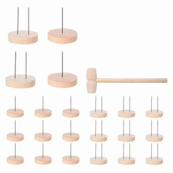 24 Pcs Crochet Doll Stand,Wooden Doll Stands for Positive Crochet Animals,Stands Base for Figure Dolls Base Support