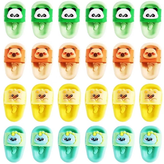 Valentines Day Gifts 24 Pcs Cute Slipper Eraser for Pencils Kawaii Erasers Fun Cartoon Erasers Christmas Valentine's Day Party Favors Gift