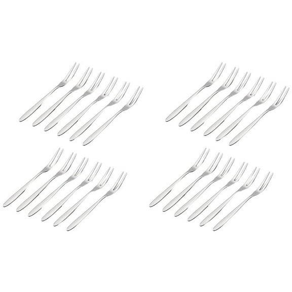 24 Pcs Dessert Forks,5.1 InchStainless Steel Mini Salad Fruit Fork Tasting Forks Cocktail Fork