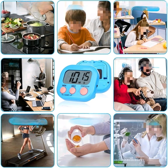 24 Pcs Digital Timers for Classroom Kitchen Timers for Cooking Small Magnetic Stopwatch 6 Colors Mini Countdown Timer Loud Alarm Stop for Study Work Baking Sports Games Office Timer Clock$$