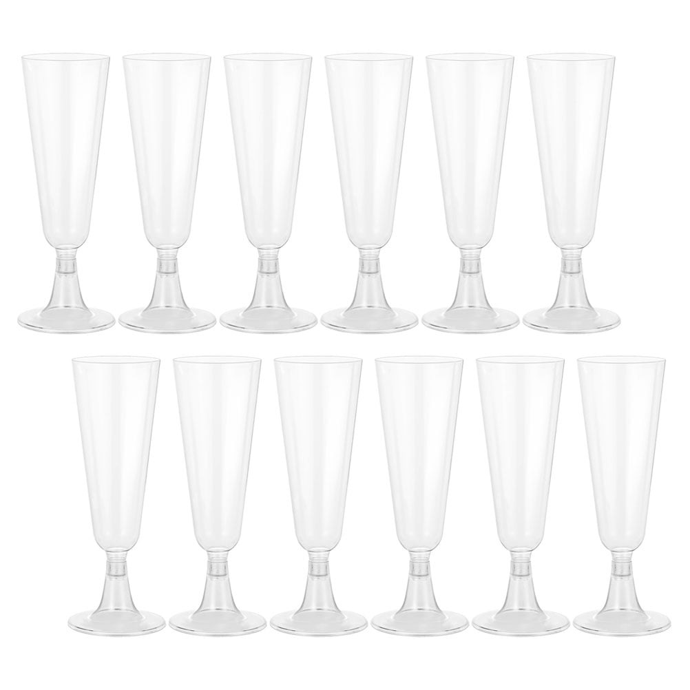 24 Pcs Disposable Glass Cocktail Glasses Plastic Footed Glass Plastic ...