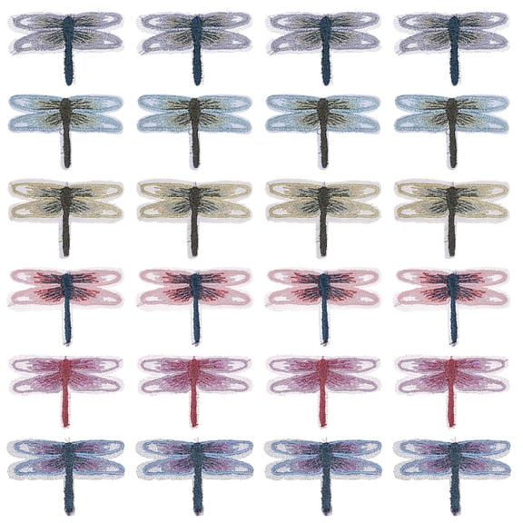 24 Pcs Dragonfly Sewing Patches Mixed Color Dragonfly Appliques Sewing Patches Dragonfly Patches