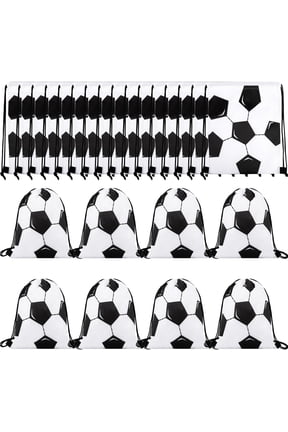 24 Pcs Drawstring Backpack,Soccer Drawstring Bags,Small Sport Drawstring Bags Gift Bags,Soccer Goodie Bags,Soccer Party Favors Cinch Bags