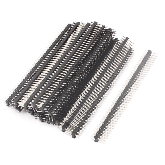 24 Pcs Dual Row 2x40Pin 2.54mm Flat Male Pin Header IC Connectors