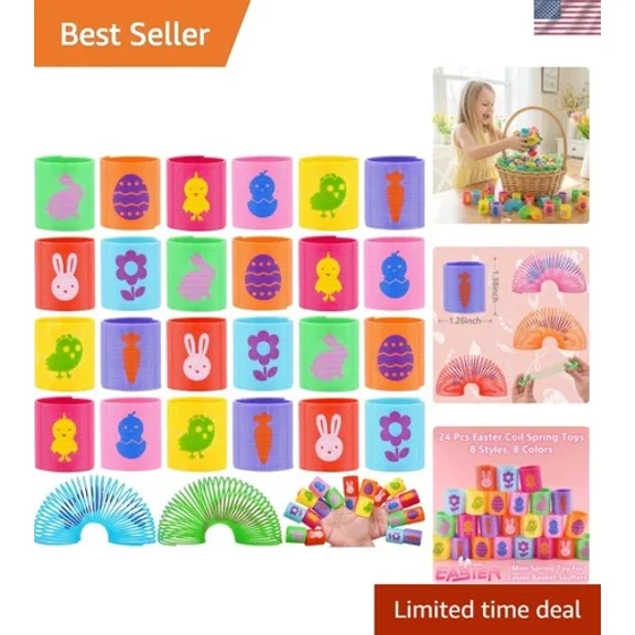 24 Pcs Easter Mini Coil Springs Toys Magic Spring Toys for Kids Boys Girls Ea...