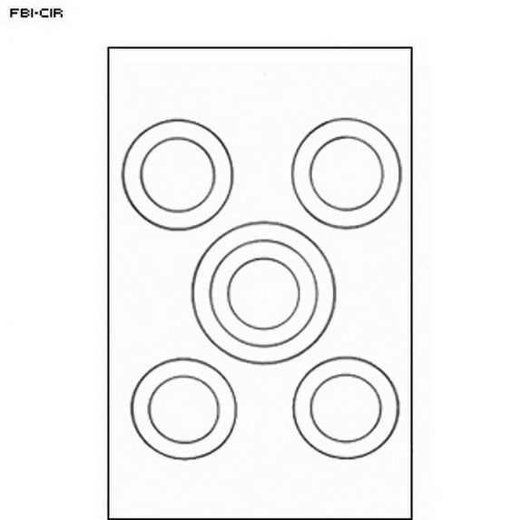 24 Pcs, FBI-CIR 5 Circle Bull's-Eye Target Black Size 23" x 35"