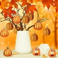 thumbnail image 1 of 24 Pcs Fall Pumpkin Hanging Ornament, Cebalnir Thanksgiving Tree Decorations Mini Pumpkin Ball Decorations Farmhouse Fall Ornaments for Small Tree for Autumn Thanksgiving Halloween Christmas, 1 of 8
