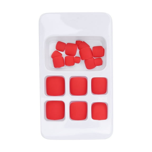 24 Pcs False Toenails Glossy Press on Toe Nails Short Square False Nail Solid Color Full Cover Square Fake Nails Colorful Artificial Nail Tips for DIY Nail [F154]